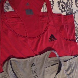Adidas Tanks Small Red & Grey like New Climalite